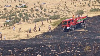 Elazığda otluk alanda çıkan yangın kontrol altına alındı