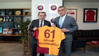 Galatasaray Başkanı Dursun Özbek, TFF Başkanı Hacıosmanoğlunu ziyaret etti