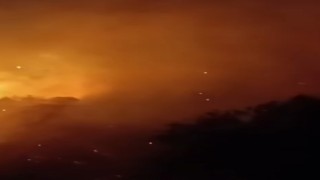 Germencikte arazi yangını