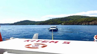 Göcekte arıza yapan ve sürüklenen tekne KIYEM ekiplerince kurtarıldı