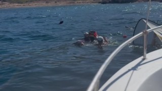 Gömeç ilçesi açıklarında batan tekneden kazazedeler böyle kurtarıldı