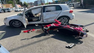 Hatayda otomobil ile motosiklet çarpıştı: 2 yaralı