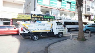 İşlek cadde ve dar sokaklarda çöp taksi hizmet veriyor