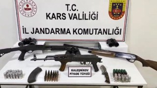 Kağızmanda Kaleşnikov ve mühimmat ele geçirildi