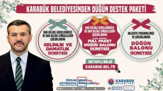 Karabük Belediyesinden dar gelirli çiftlere düğün destek paketi