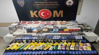 Kastamonuda binlerce makaron ele geçirildi