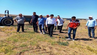 Kaymakam Gedik, nohut hasat kontrollerine katıldı