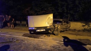 Kaza yapan otomobillere tır çarptı: 1 ölü, 1 yaralı