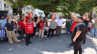 Kemalpaşa ve Çiğli belediyelerinden çıkarılan işçilerin eylemi sürüyor