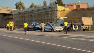 Kiliste motosiklet ile hafriyat kamyonu çarpıştı: 1 ağır yaralı