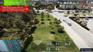 Kocasinan Belediyesi, açık alanları drone ile ilaçlıyor