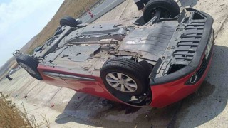 Konyada kontrolden çıkan otomobil devrildi: 4 yaralı