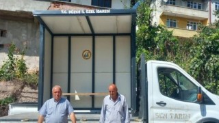 Köylere durak ve bank teslim edildi