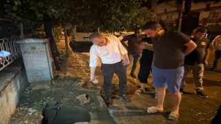 Kuyucakta sağanak sonrası belediye ekipleri seferber oldu