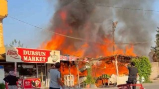 Markette korkutan yangın
