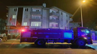 Menteşe Polis evinde yangın