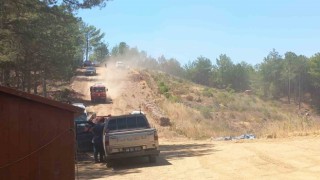 Menteşedeki orman yangına ekiplerden hızlı müdahale