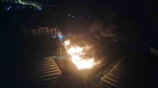 Mersinde limon paketleme tesisinde yangın