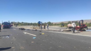 Motosiklet ile traktör çarpıştı: 1 ölü, 1 yaralı