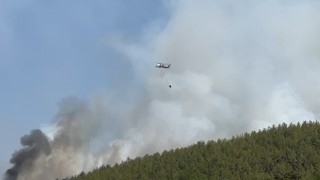 Muğladaki yangınlara 20 hava aracıyla müdahale ediliyor