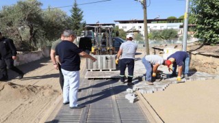 Nazilli Pınarbaşı Mahallesinde yol yapım çalışmaları sürüyor