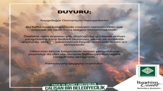 Osmaniye Belediyesi’nden Uyarı: “Aşırı Sıcak Hava Dalgası Bekleniyor”