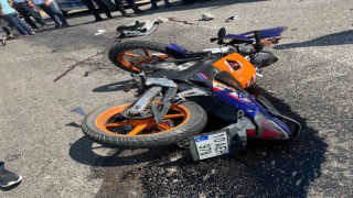 Otomobil ile motosiklet çarpıştı: 1 yaralı