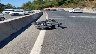 Sakar rampasında meydana gelen kazada motosiklet sürücüsü yaralandı