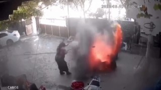Salça yapan kadınlar ne yaşadığını anlayamadı, beton bomba gibi patladı