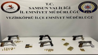 Samsunda polis uygulamasında 6 tabanca ele geçirildi
