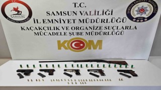 Samsunda ruhsatsız silah operasyonu: 2 gözaltı