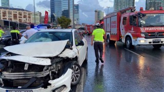 Şişlide otomobil İETT otobüsüne arkadan çarptı: 3 yaralı