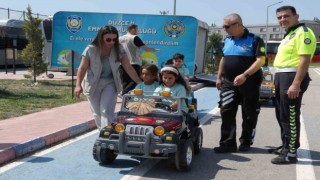 Tarım işçilerinin çocuklarına uygulamalı trafik eğitimi