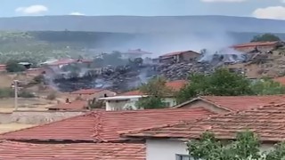 Tavşanlıda korkutan yangın