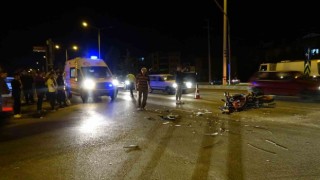 Tavşanlıda trafik kazası, motosiklet sürücüsü yaralandı
