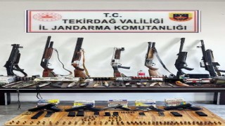 Tekirdağda evden cephanelik çıktı