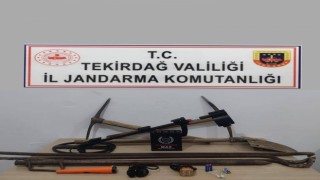 Tekirdağda kaçak kazı operasyonu: 3 şüpheli suçüstü yakalandı