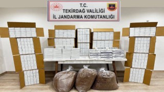 Tekirdağda kaçak tütün ve makaron operasyonu