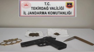 Tekirdağda uyuşturucu ve silah operasyonları