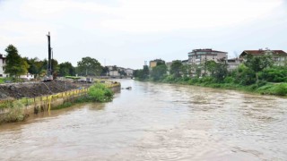 Terme Çayı taşma noktasına geldi