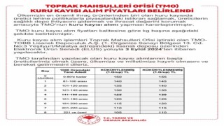 Toprak Mahsulleri Ofisi, 3 Eylülden itibaren kuru kayısı alımı yapacak