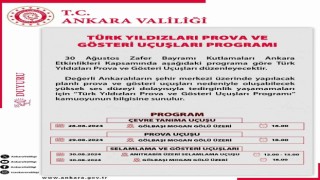 Türk Yıldızları 30 Ağustosta Ankara semalarında olacak