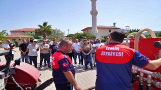 Urlada ateş savaşçılarına muhtar desteği