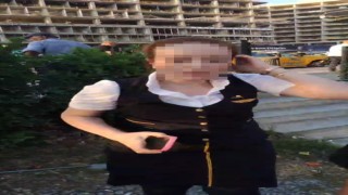 Üsküdarda taksici ile hostes arasındaki tartışma kamerada
