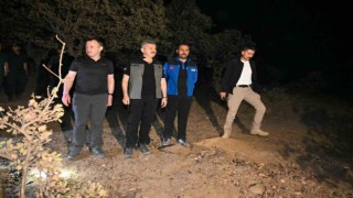 Vali Ergün yangın bölgesinde incelemelerde bulundu