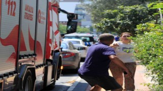 Yangını haber alıp koşarak geldi, korktuğu başına gelmedi