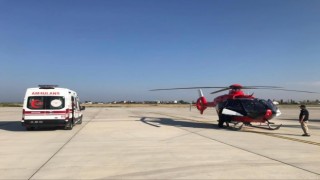 Yenidoğan hasta helikopter ambulansla Diyarbakıra sevk edildi