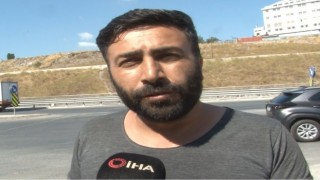 Yola atlayan araca motosiklet çarptı: Motosikletli metrelerce öteye savruldu, o anlar kamerada