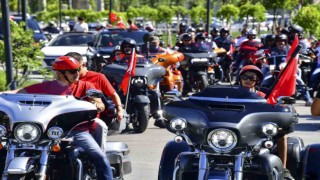 350 motosiklet tutkunu gaziler için turladı