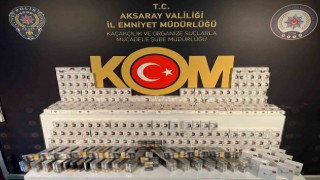 Aksarayda kaçak sigara ve elektronik sigara ele geçirildi